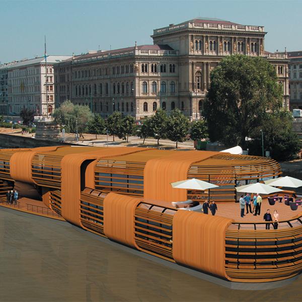 Floating conference pavilion - Budapest, Hungary